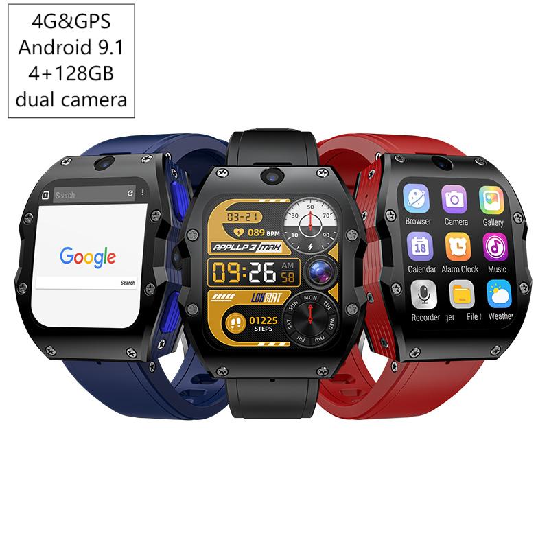 Watch Smartwatch - 4G Android スマートウォッチ 4+128GB GPS デュアルカメラ