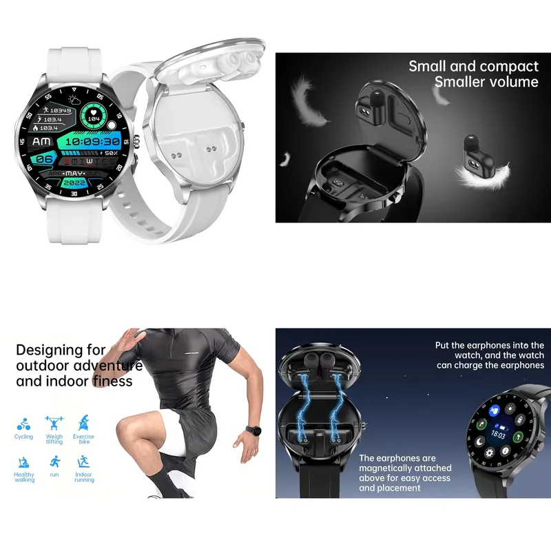 Watch Smartwatch - OEM AMOLED 1.43インチ スマートウォッチ イヤホン付き ワイヤレスBT