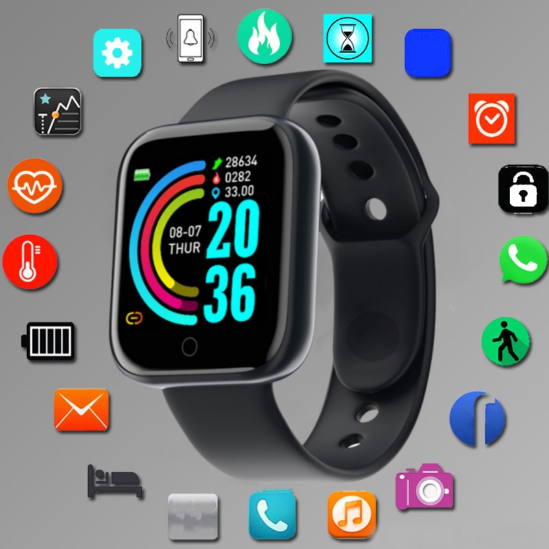 Smartwatch Watches Price - 男性と女性のためのスマートウォッチ,スポーツモード,音楽コントロール,カロリー,距離,フィットネス,バンド,メッセージ,リマインダー,Android, iOS