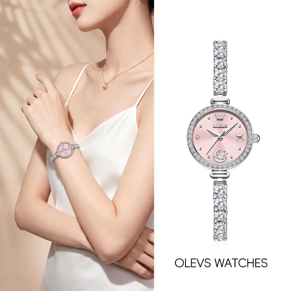 Analog Quartz Watch - OLEVS 2998 ブランドオリジナル正規品 レディース腕時計 ギフトボックス ブレスレット