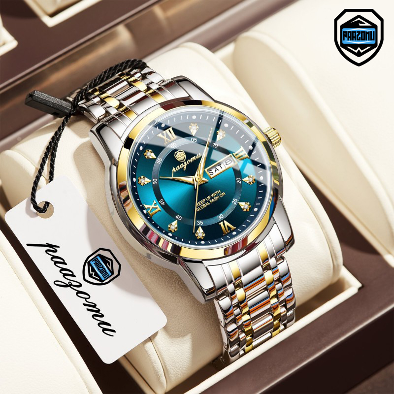 Smartwatch Watches Price - PAAZOMU 腕時計メンズレディースダイヤモンドビジネスドレスアナログクォーツステンレス鋼防水発光日付高級カジュアル腕時計