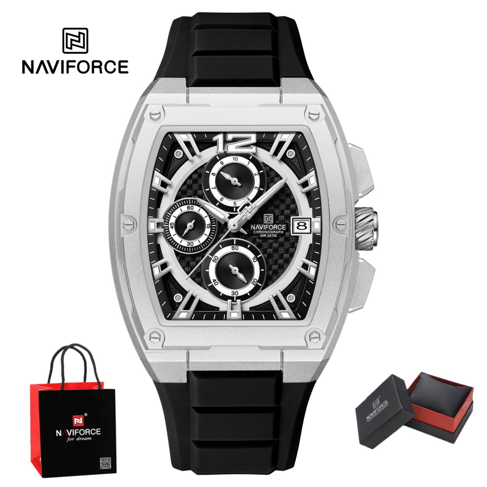 Silicone Sport Band - NAVIFORCE メンズ 防水 高級スポーツウォッチ カジュアル 多機能