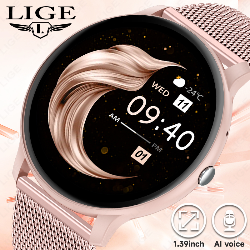 Smartwatch Ladies Watches For Women - 2026 新しい女性 Bluetooth 通話スマートウォッチ心拍数健康トラッカースマートウォッチ防水男性スポーツスマートウォッチ Android IOS