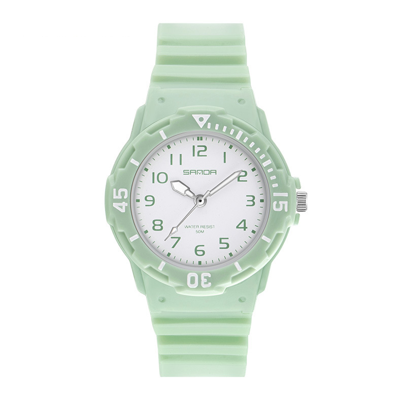 Silicone Sport Band - Uthai-女性用防水スポーツウォッチ、アウトドアファッション、クリエイティブ、フレッシュ、女性、高校生、クォーツ腕時計、トレンド