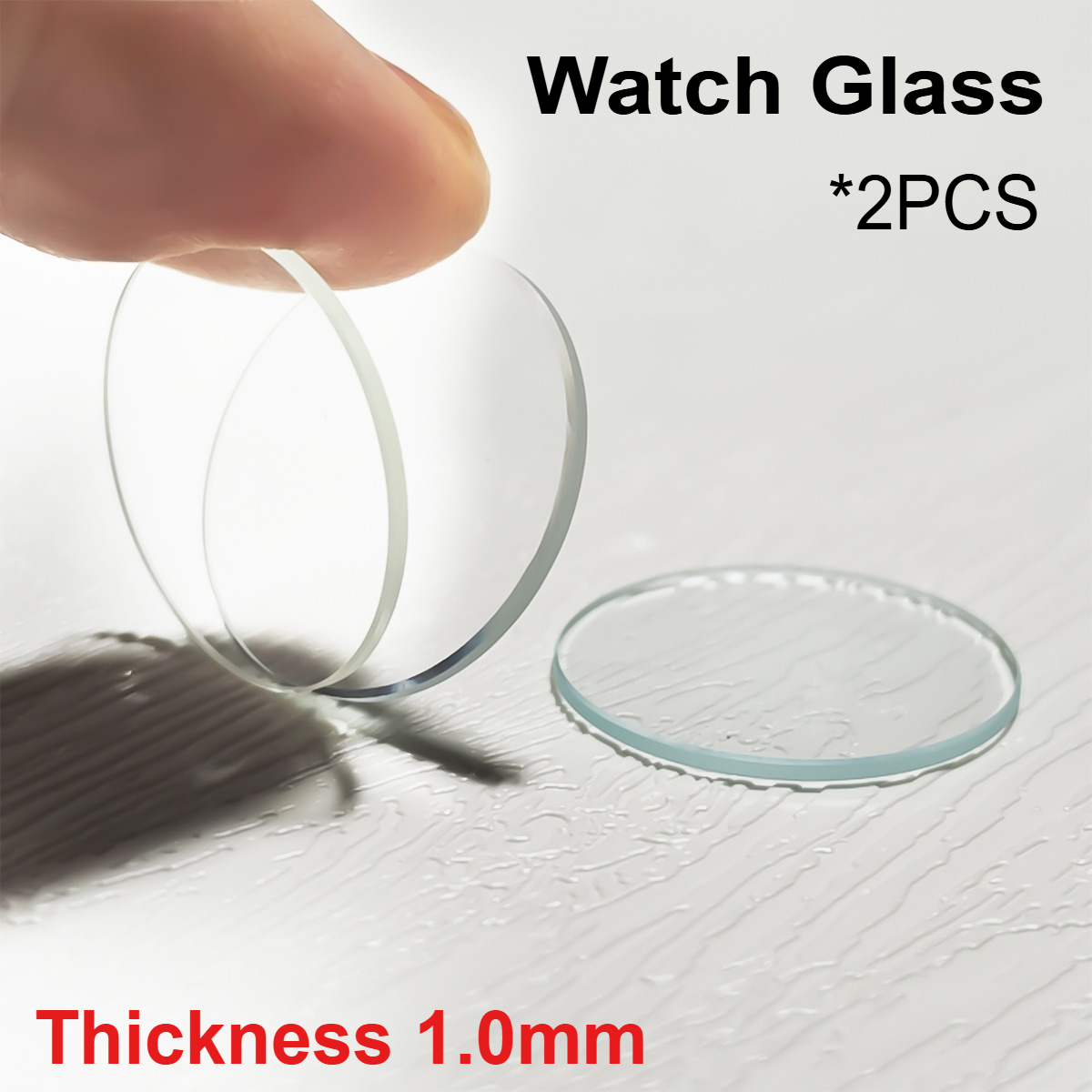 Smart Watch Screen Protector - 2 個 15 - 45 ミリメートルフラットラウンド時計クリスタルガラスミネラル透明スマートウォッチ交換用ガラス修理ツール