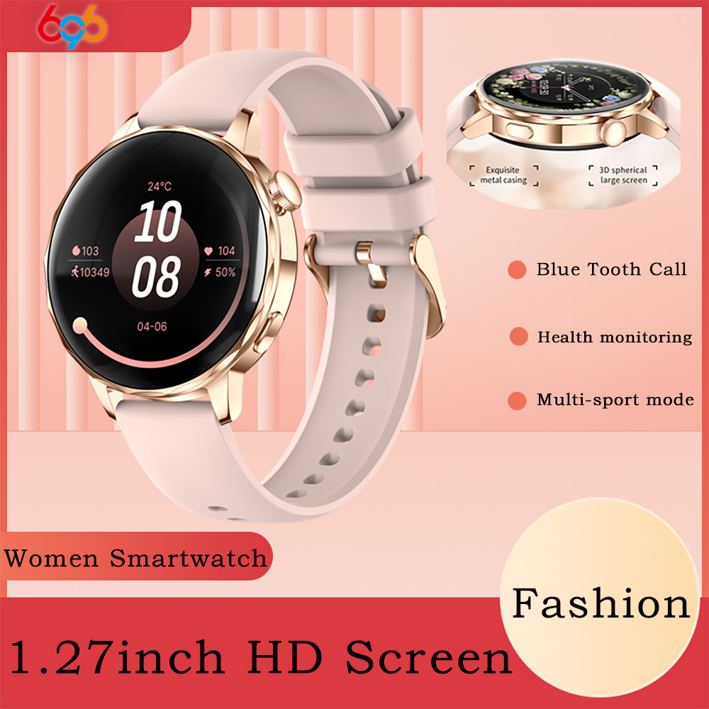 Smartwatch Ladies Watches For Women - 696 最新のスマートウォッチ女性ブルートゥースコールスポーツフィットネスブレスレット防水音楽心拍数睡眠女性健康スマートウォッチ