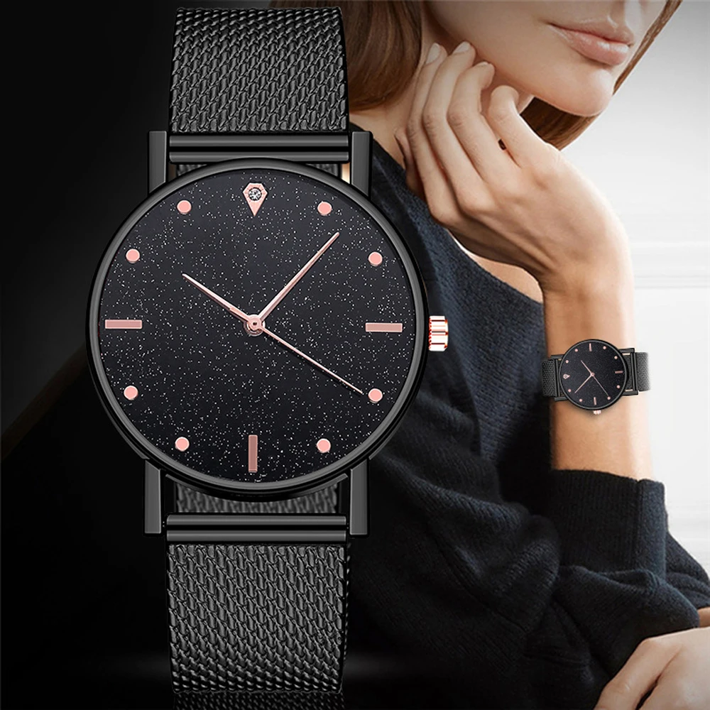 Silicone Sport Band - 2025 新しいシンプルなシリコンバンドの女性の腕時計ブラックアナログクォーツ腕時計ファッション高級レディースゴールデンローズゴールド腕時計時計