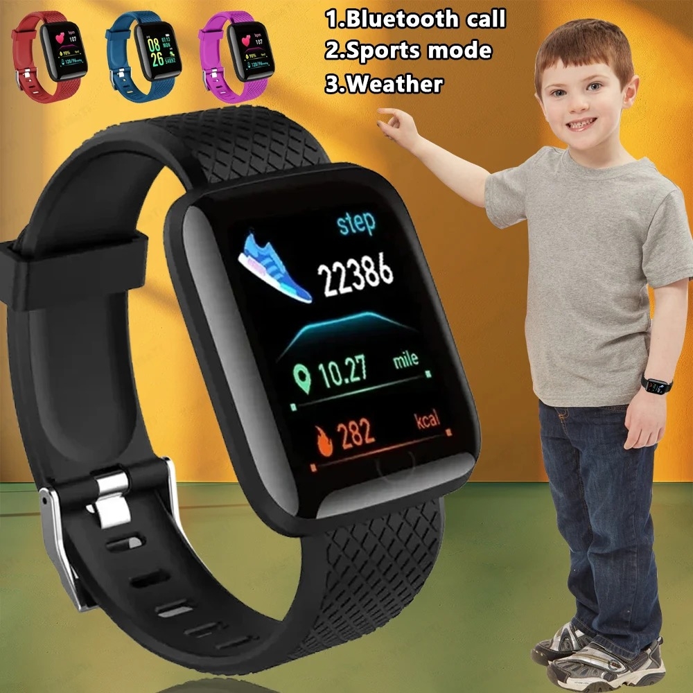 Smartwatch Watches Price - 2024 新多機能スマートウォッチ子供男性女性メッセージリマインド音楽制御スポーツステップカロリー 116 スマートウォッチ目覚まし時計