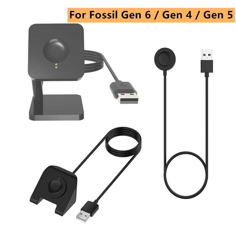 Fossil Watches Smartwatch Gen 6 - 1メートルusb磁気急速充電の充電器ドックのため化石世代6/化石世代4/化石世代5スマート腕時計アクセサリー充電ケーブル
