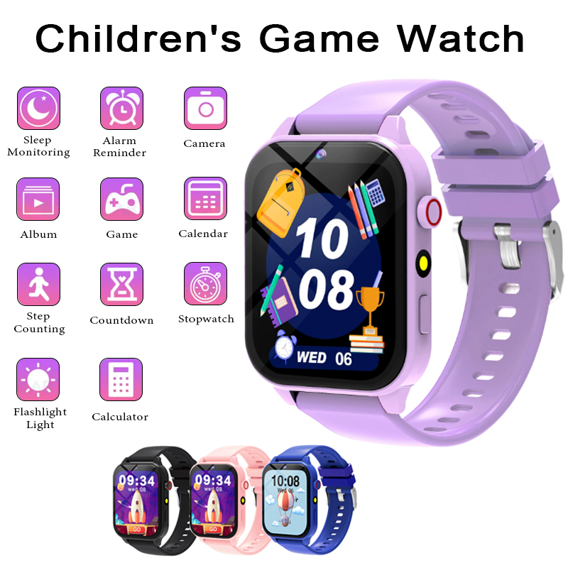 Smartwatch Watches For Kid Boy - スマートウォッチ子供用ゲームウォッチ 1.83 インチ表示画面睡眠モニターカメラ目覚まし時計キッズブレスレット男の子女の子ギフト用