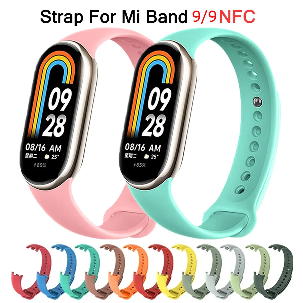 Silicone Sport Band - Xiaomi Mi Band 9/9 NFC ブレスレットシリコン手首