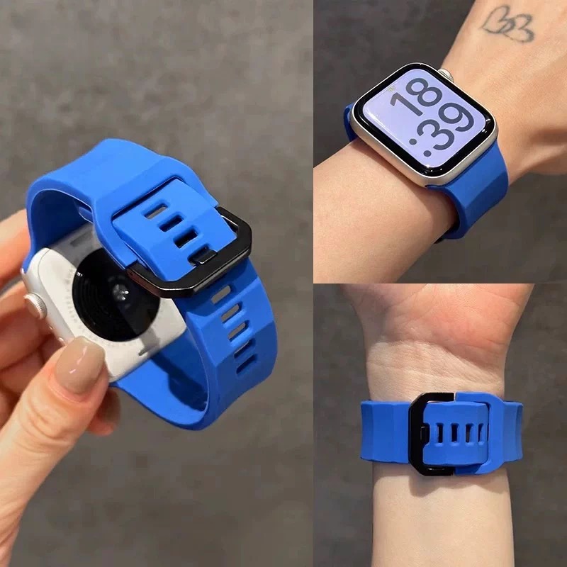 Smartwatch Premium Watches For Men - プレミアムソフトウェーブシリコン製アップルウォッチバンド シリーズ11 10 9 8 SE