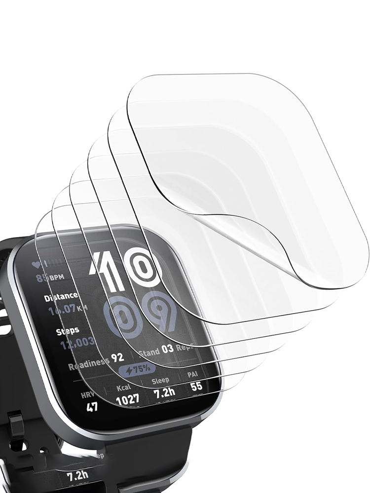 Smart Watch Screen Protector - スクリーンプロテクター Amazfit bip 6 ケーススマートウォッチアクセサリーフルカバレッジソフトガラスフィルム amazfit
