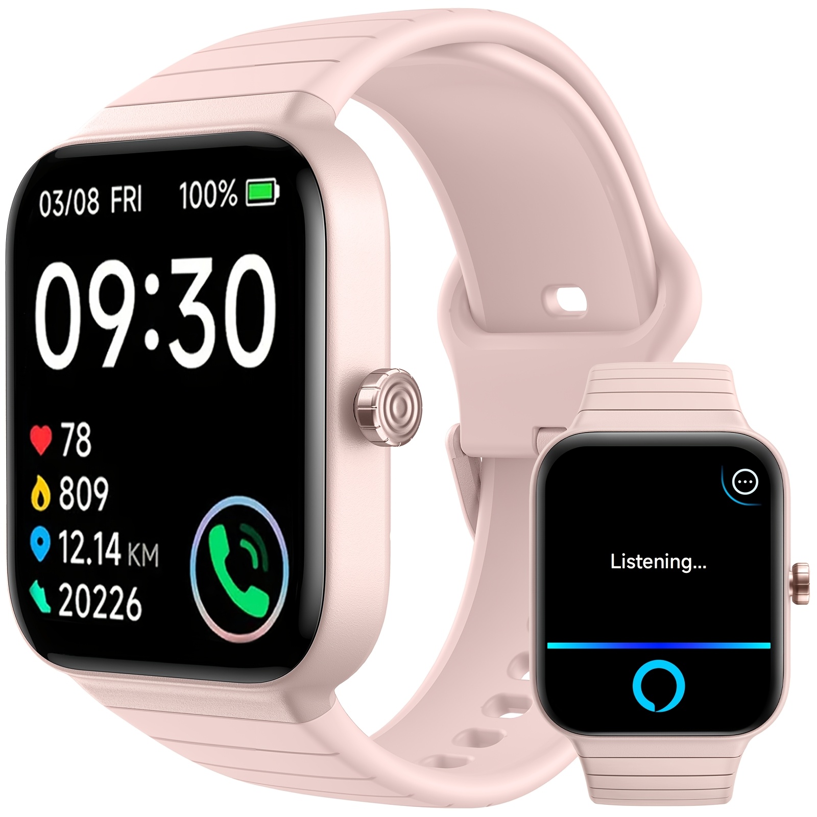Smartwatch Premium Watches For Men - ウルトラスマートウォッチ、プレミアムでファッショナブルなスマートウェアラブルデバイス、ワイヤレス通話とメッセージリマインダー、105種類以上のスポーツモードと健康トラッキング、1.91インチフルタッチスクリーン、男性女性向け、iPhone Android対応、アウトドアフィットネス活動用
