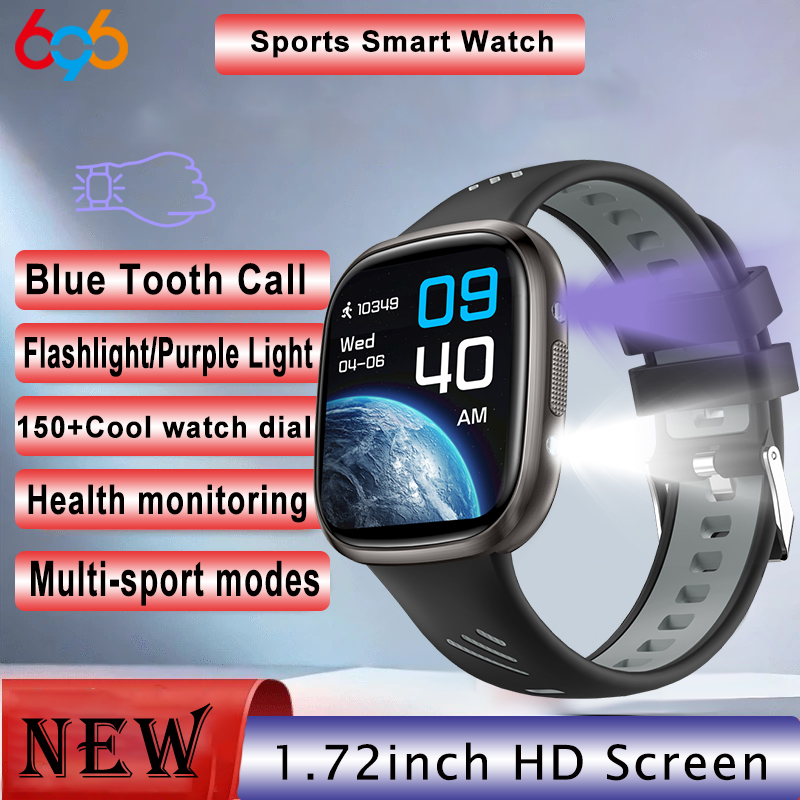 696 スマートウォッチ BT コール LED 懐中電灯屋外 - Smartwatch Purple Watches For Women のレビューと価格