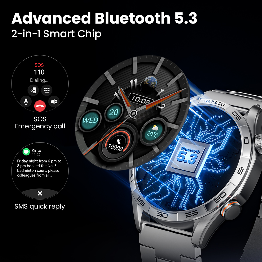 HAYLOU Solar 5 音声通話スマートウォッチ 1. - Hybrid Smartwatch のレビューと価格