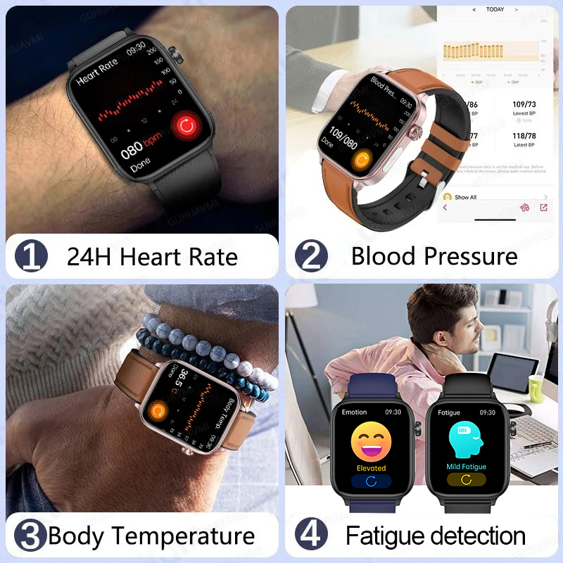 2025年新型 XIAOM1 ECG+PPG 血中脂肪・尿酸 - Smartwatch Military Watches For Men のレビューと価格