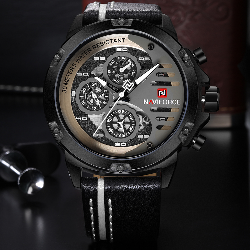 NAVIFORCE 新しいメンズスポーツミリタリーウォッチメ - Smartwatch Military Watches For Men のレビューと価格