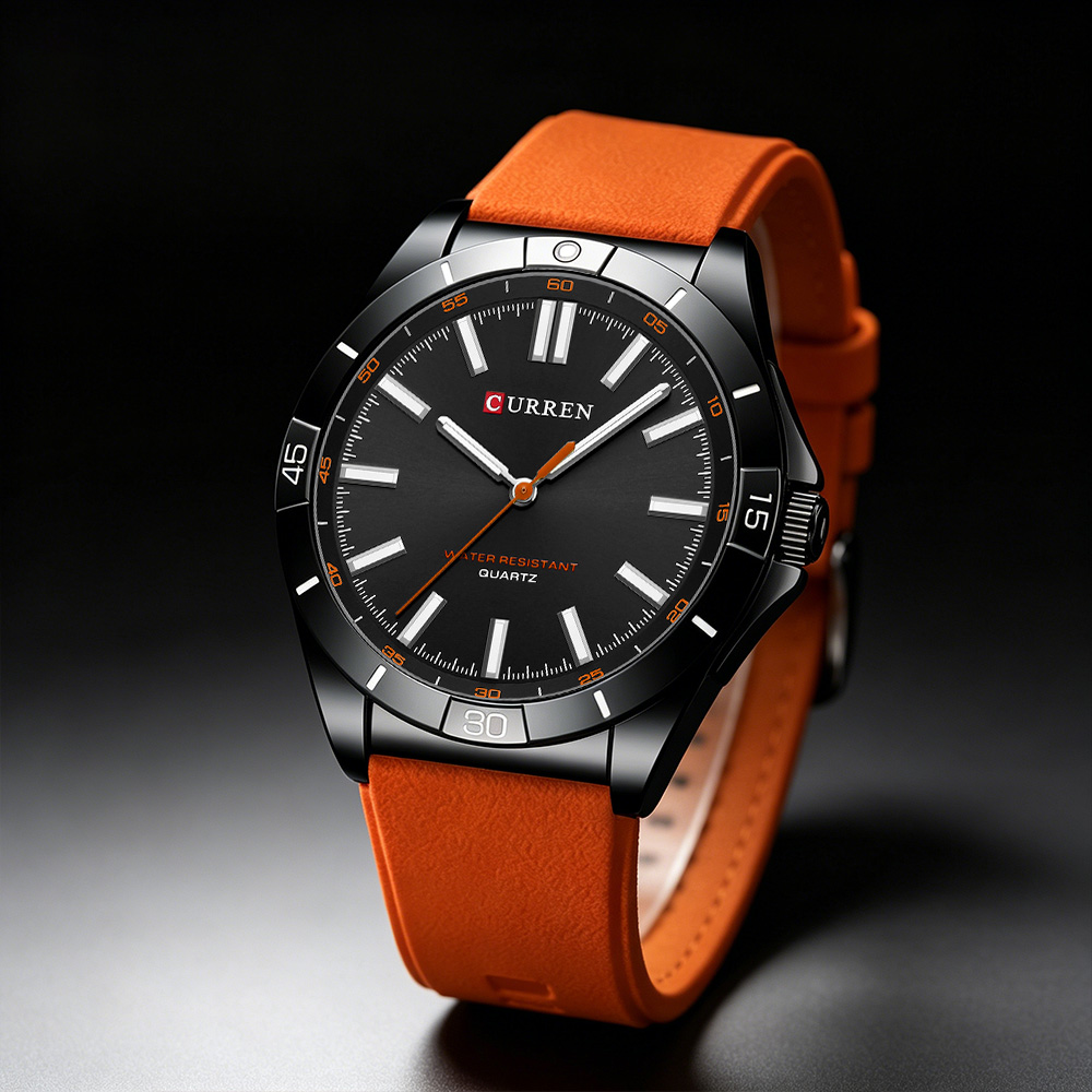 CURREN メンズ ミニマリスト スポーツ クォーツ時計  - Silicone Sport Band のレビューと価格