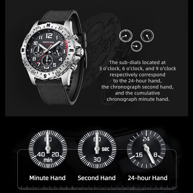 NORTH EDGE メンズ腕時計ソーラーパワー 316 ス - Smartwatch Premium Watches For Men のレビューと価格