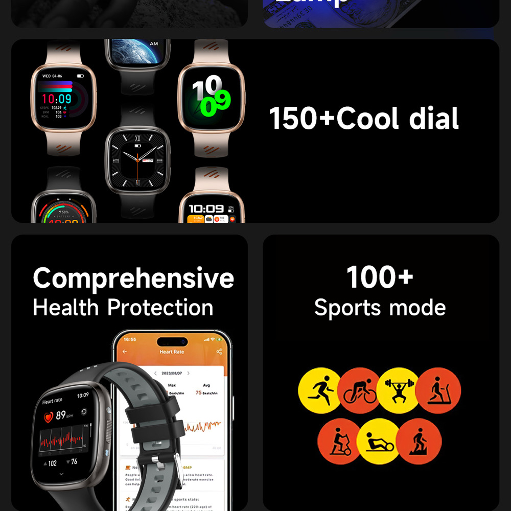 スマートウォッチ男性用 BT通話 LED懐中電灯 アウトドア - Smartwatch Purple Watches For Women のレビューと価格