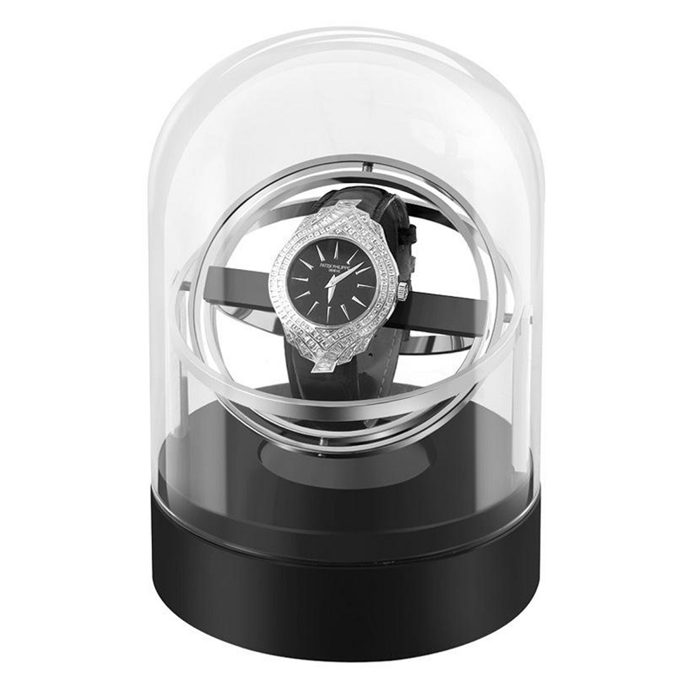 自動巻き時計ワインダー,収納ボックス,オービタルディスプレイ - Watch Winder Single のレビューと価格