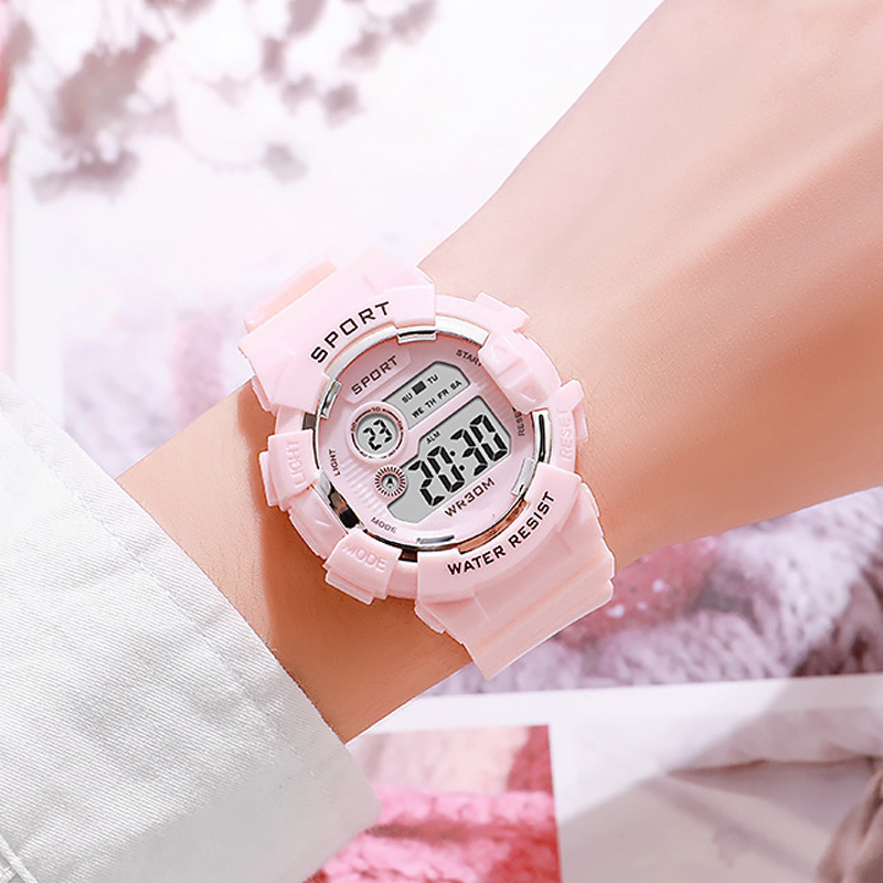 ファッションキッズ腕時計発光防水スポーツデジタル腕時計目覚ま - Smartwatch Digital Watches For Kid Boy のレビューと価格