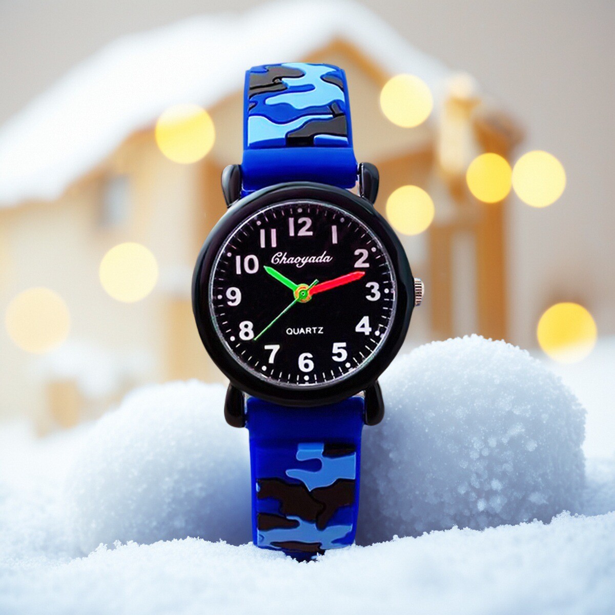 子供の男の子 gilrs アナログクォーツ腕時計迷彩シリコー - Smartwatch Watches For Kid Boy のレビューと価格