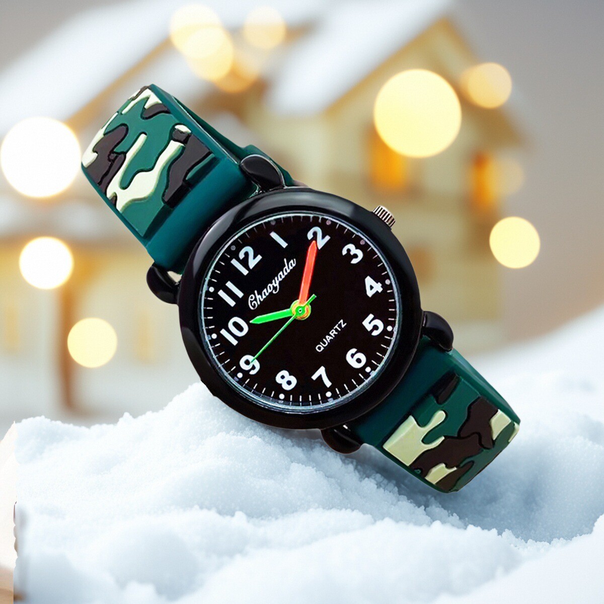 子供の男の子 gilrs アナログクォーツ腕時計迷彩シリコー - Smartwatch Watches For Kid Boy のレビューと価格
