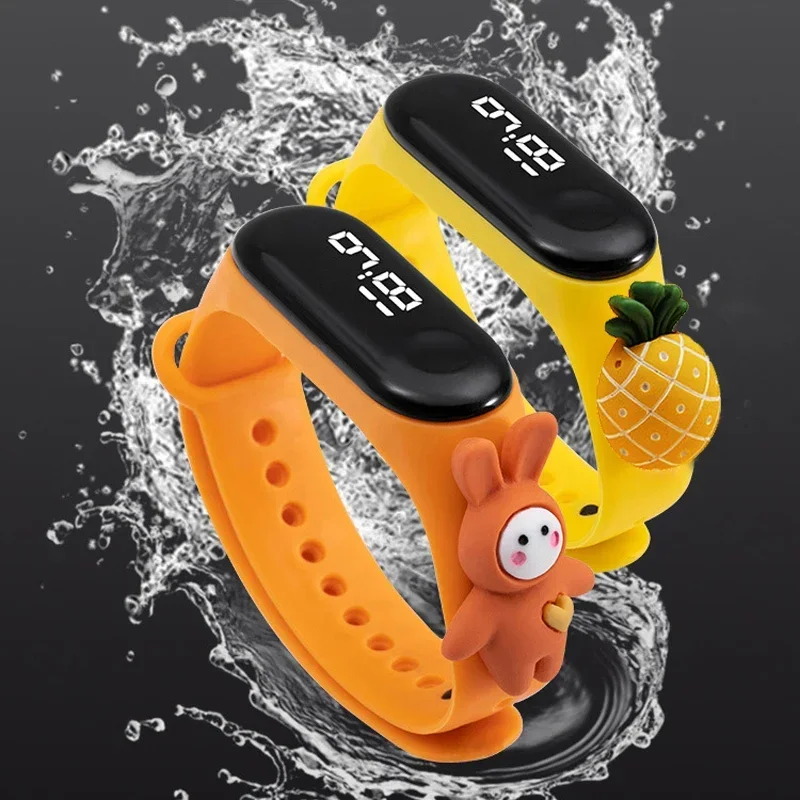 防水子供スマートタッチ Led 腕時計漫画小動物少年少女 L - Smartwatch Digital Watches For Kid Boy のレビューと価格