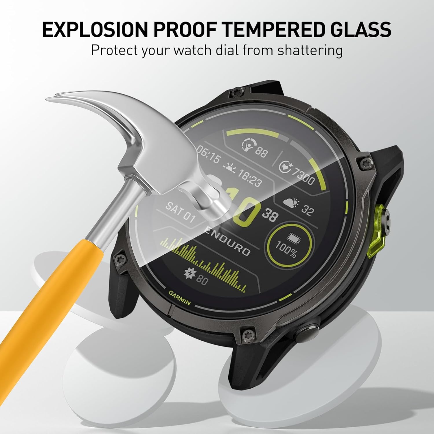 強化ガラスフィルムガーミンエンデューロ 3 スマートウォッチ - Smart Watch Screen Protector のレビューと価格