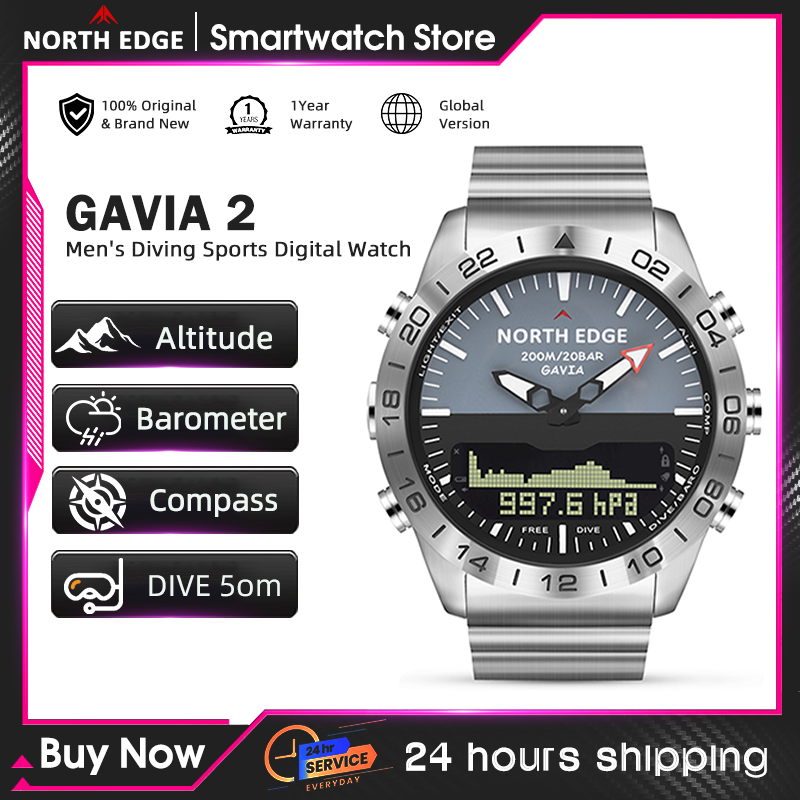 NORTH EDGE メンズ ダイブウォッチ ミリタリー ア - Smartwatch Military Watches For Men のレビューと価格