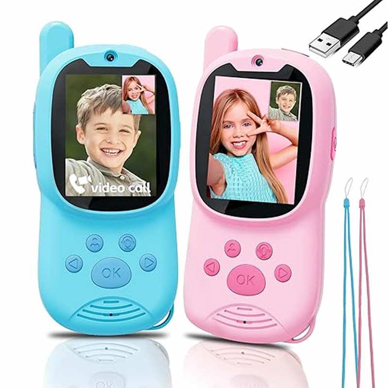 トランシーバー かわいい 2 パック充電式子供用ビデオ 2  - Smartwatch Watches For Kid Boy のレビューと価格