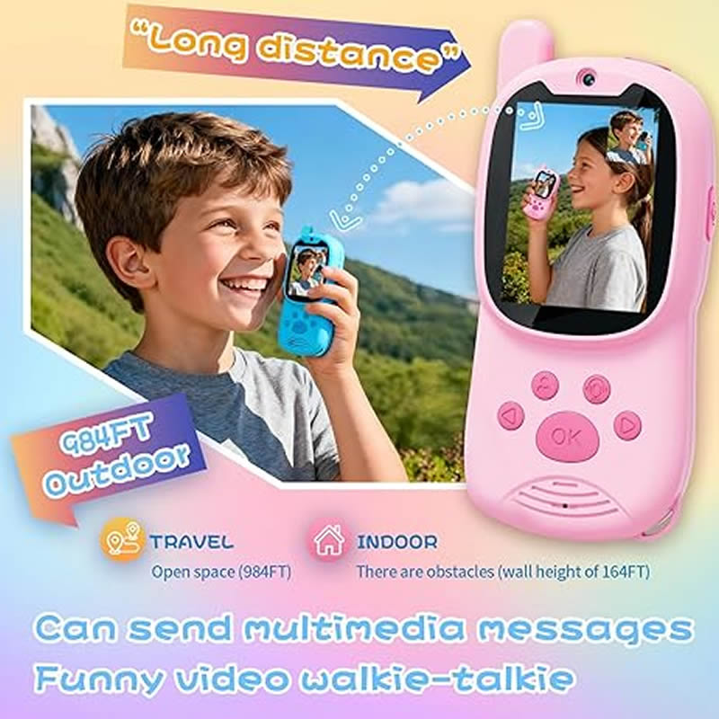 トランシーバー かわいい 2 パック充電式子供用ビデオ 2  - Smartwatch Watches For Kid Boy のレビューと価格