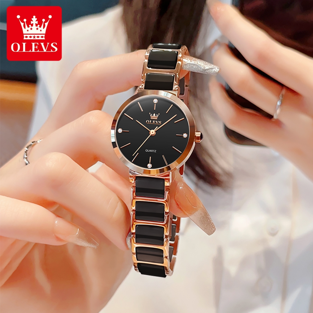 OLEVSレディース腕時計5877高級エレガントクォーツ腕時 - Analog Quartz Watch のレビューと価格