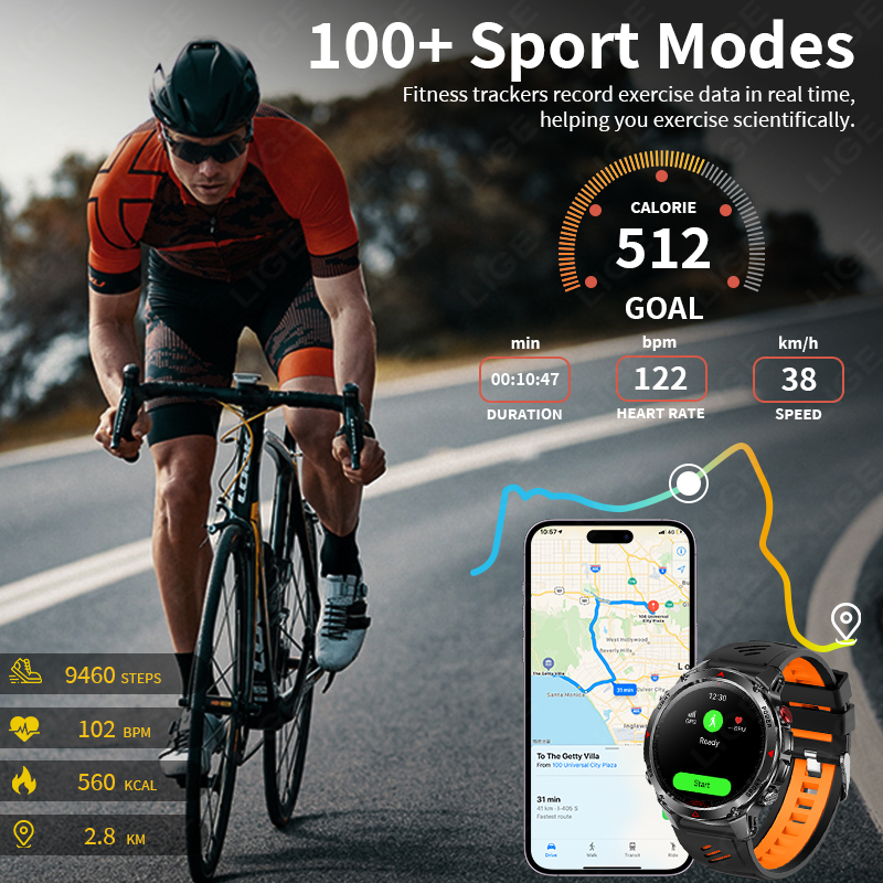 LIGE 新しいスマートウォッチメンズアウトドアプレミアム  - Smartwatch Premium Watches For Men のレビューと価格