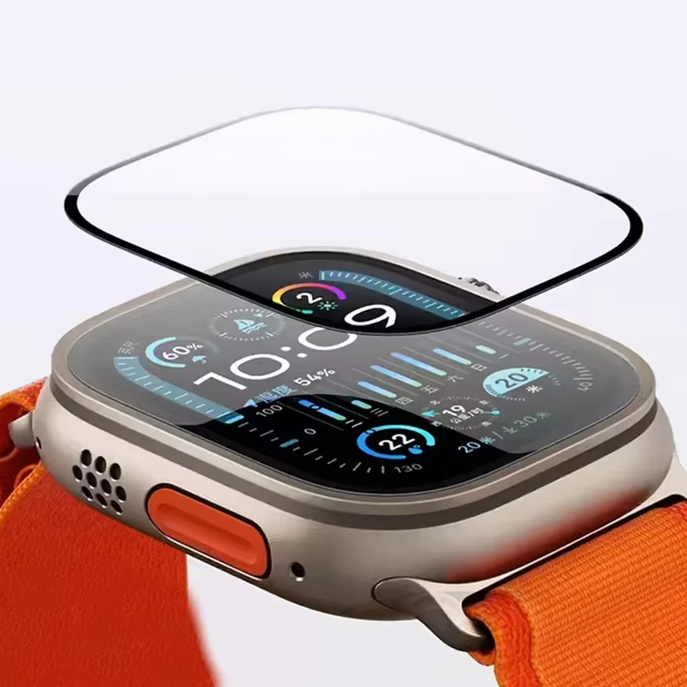 スクリーンプロテクター 3D強化ガラスフィルム Apple  - Smart Watch Screen Protector のレビューと価格