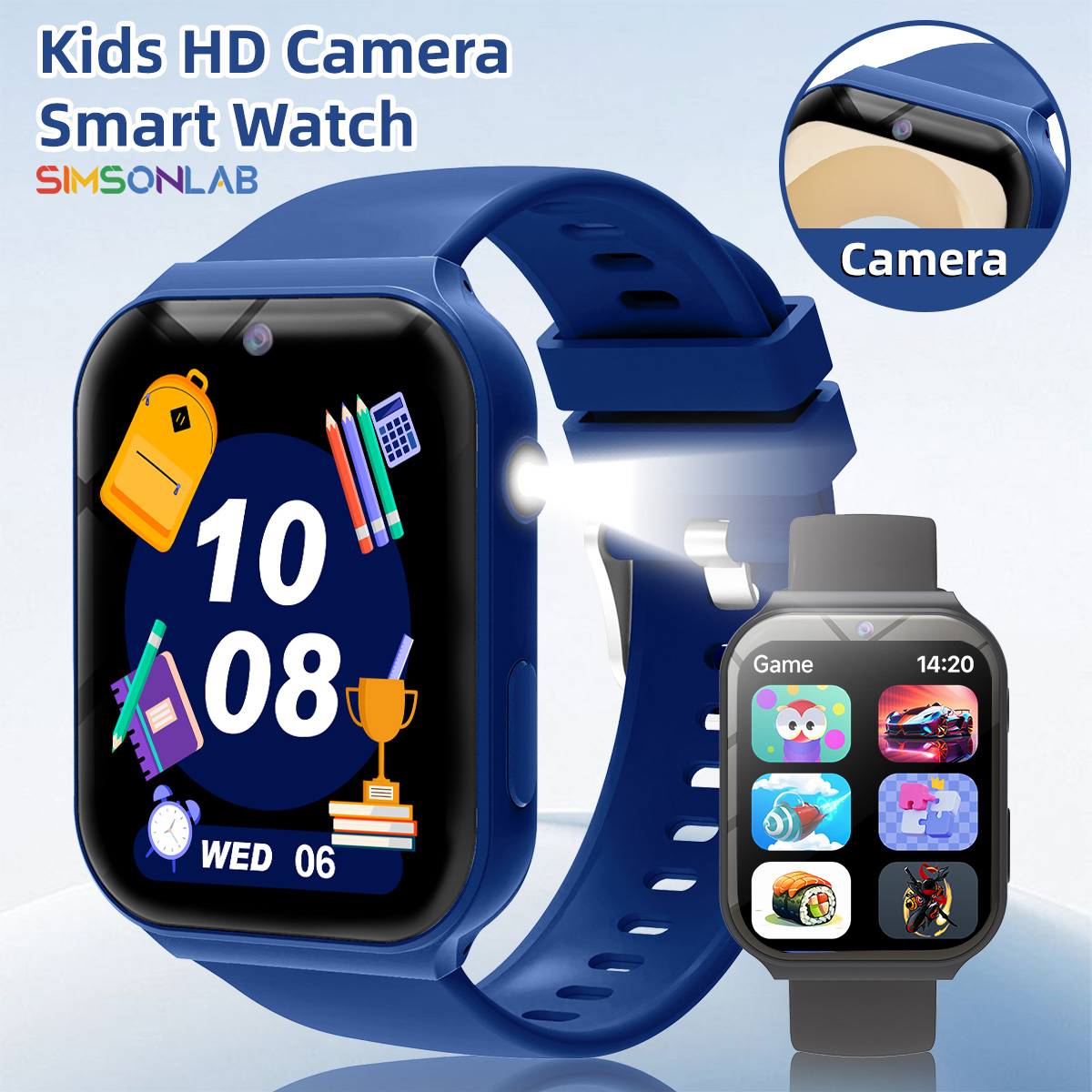 子供向け学習パートナー HDカメラ フラッシュライト マルチ - Smartwatch Watches For Kid Boy のレビューと価格
