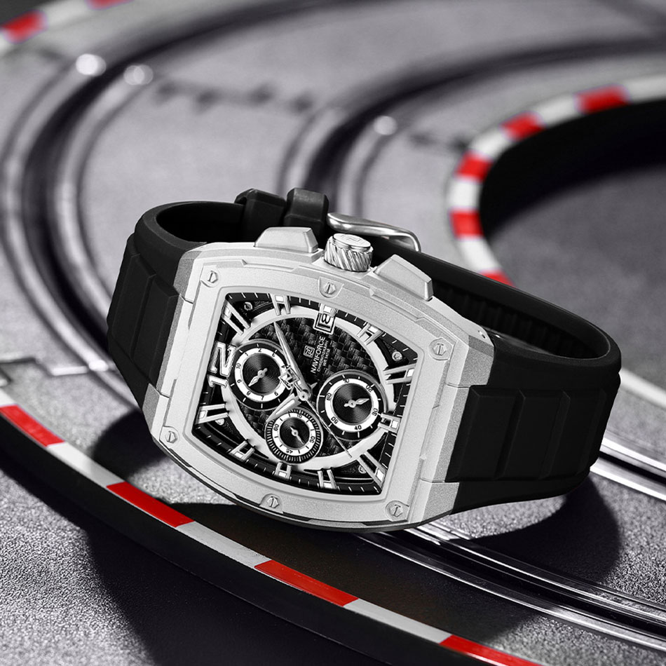 NAVIFORCE メンズ 防水 高級スポーツウォッチ カジ - Silicone Sport Band のレビューと価格