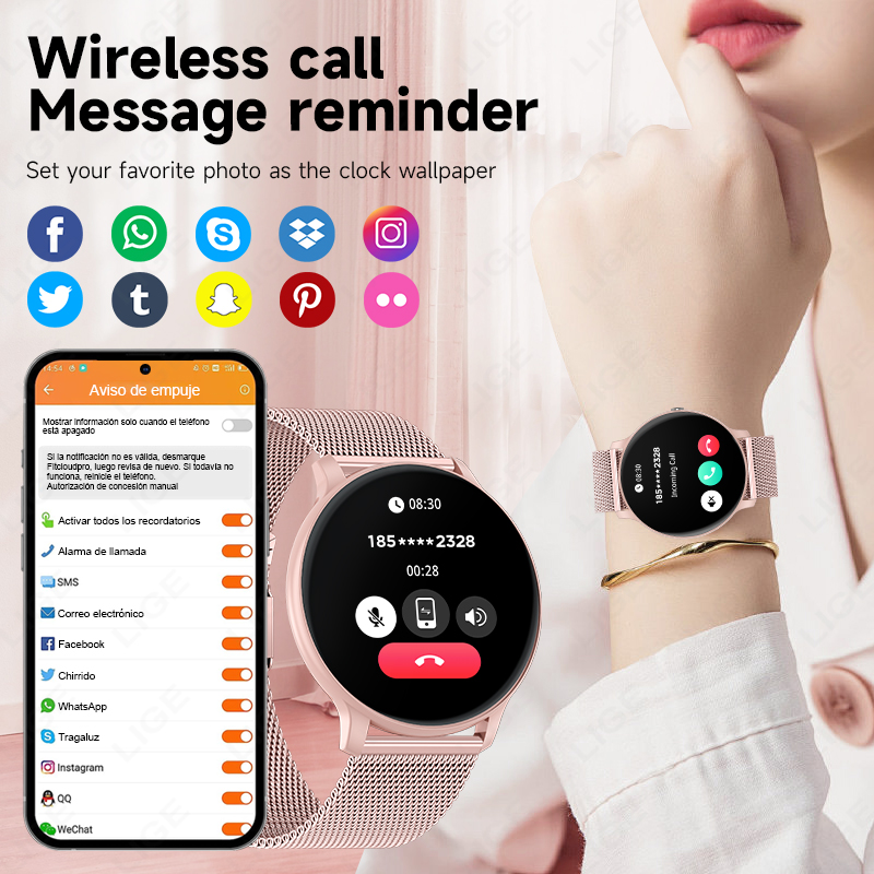 2026 新しい女性 Bluetooth 通話スマートウォッ - Smartwatch Ladies Watches For Women のレビューと価格