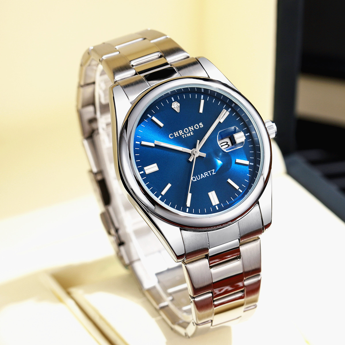 クロノストップブランドの高級男腕時計防水発光日付メンズ腕時計 - Smartwatch Watches For Men Brands のレビューと価格