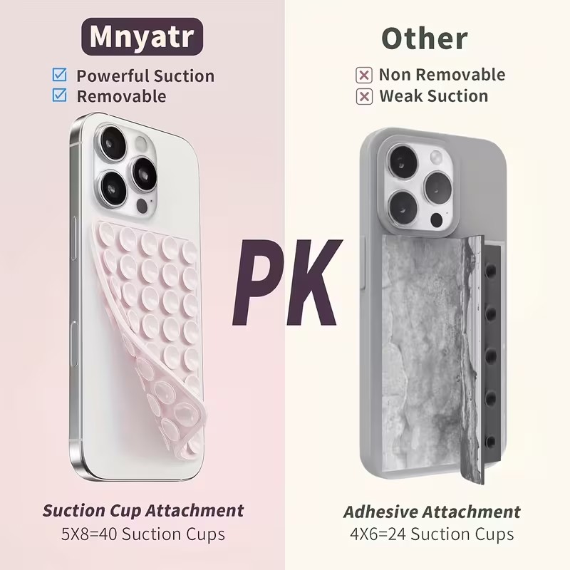 2個パック シリコン製吸盤式スマホホルダー – 角度調整可能 - Watch Es のレビューと価格