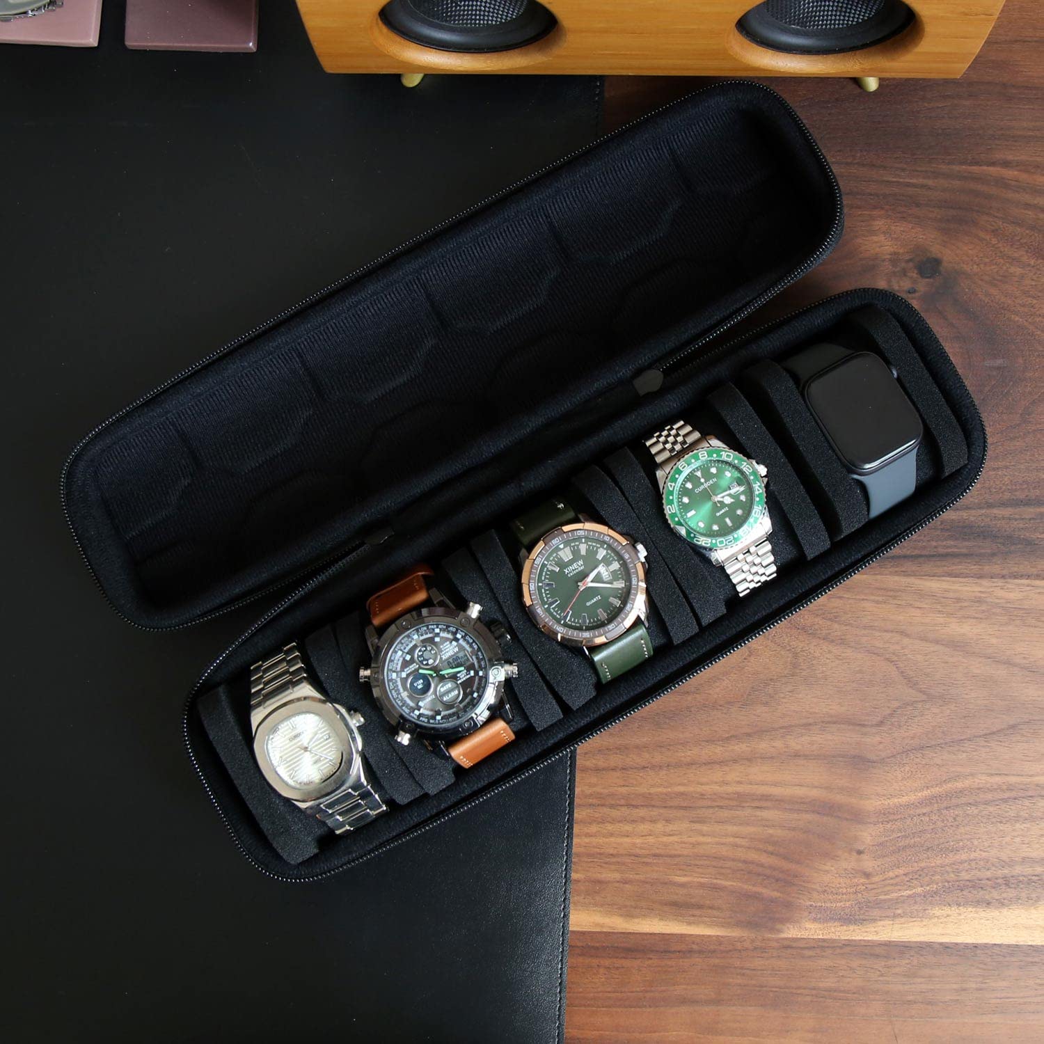 男性または女性用の時計ボックスオーガナイザー、時計トラベルケ - Watch Smartwatch のレビューと価格