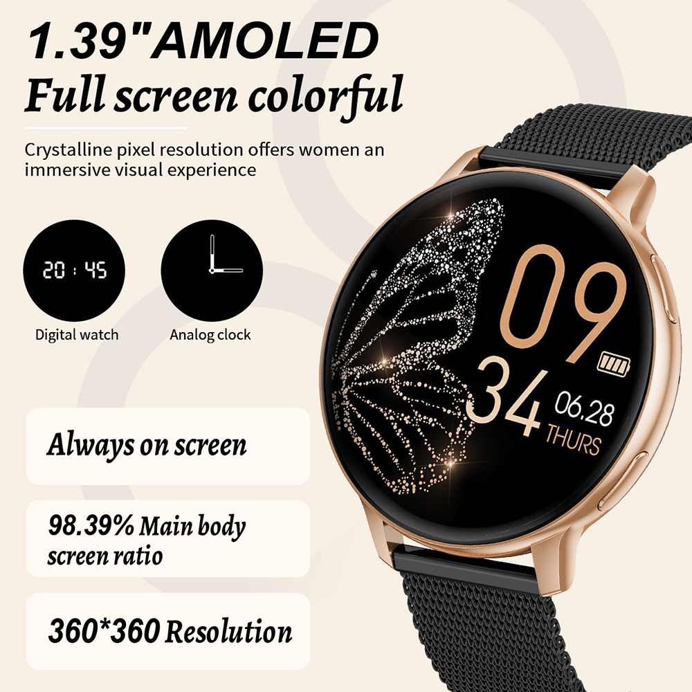 LIGE ファッションスマートウォッチ女性用 Bluetoo - Smartwatch Ladies Watches For Women のレビューと価格