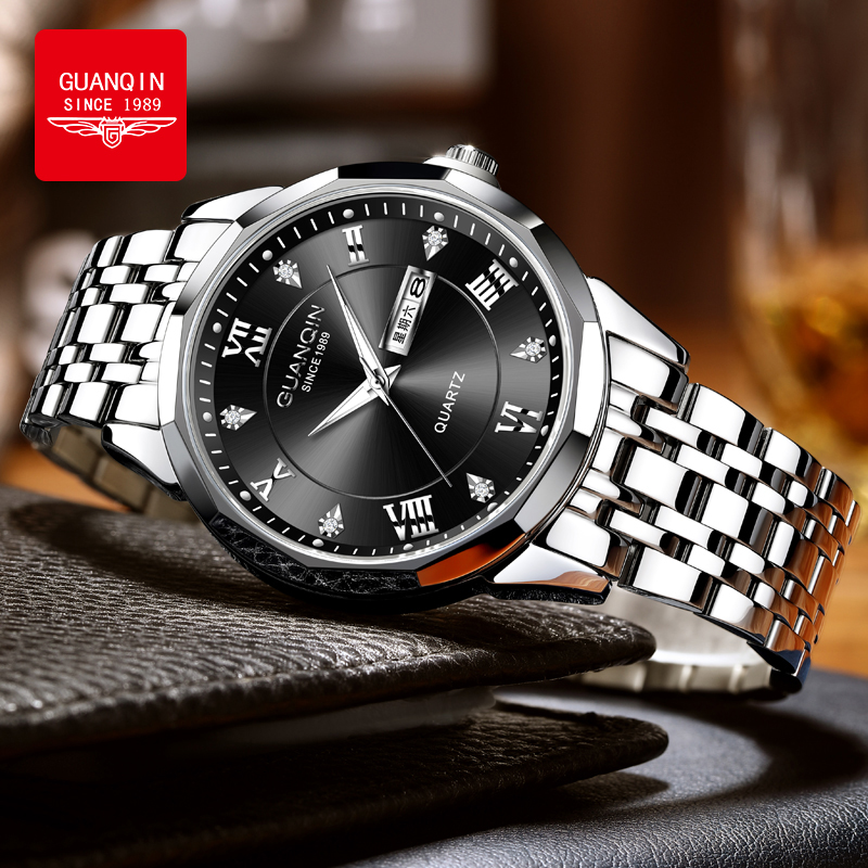 GUANQIN プレミアムメンズクォーツ腕時計高級ビジネスハ - Smartwatch Premium Watches For Men のレビューと価格