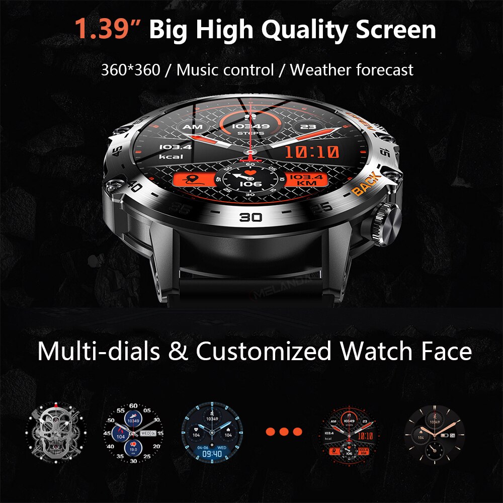 MEVADEN スチール製1.39インチメンズ高級スマートウ - Hybrid Smartwatch のレビューと価格