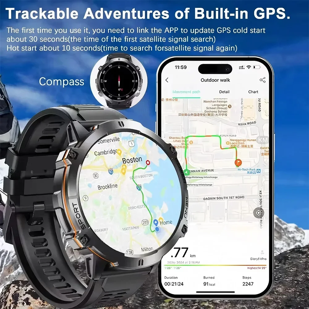 新型TANK X3ミリタリースマートウォッチ メンズ 100 - Smartwatch Military Watches For Men のレビューと価格