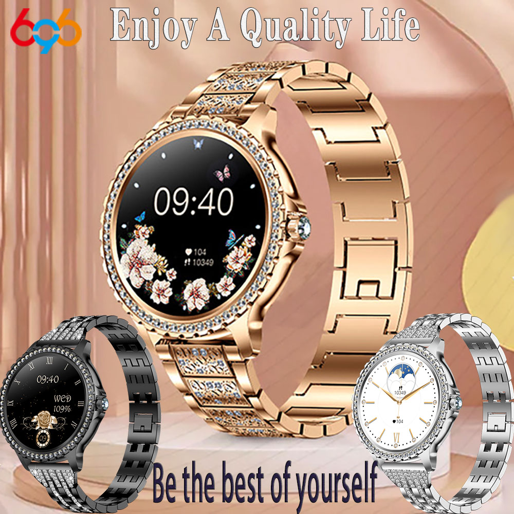 696 新しいブルートゥース通話女性スマートウォッチスポーツ - Smartwatch Ladies Watches For Women のレビューと価格