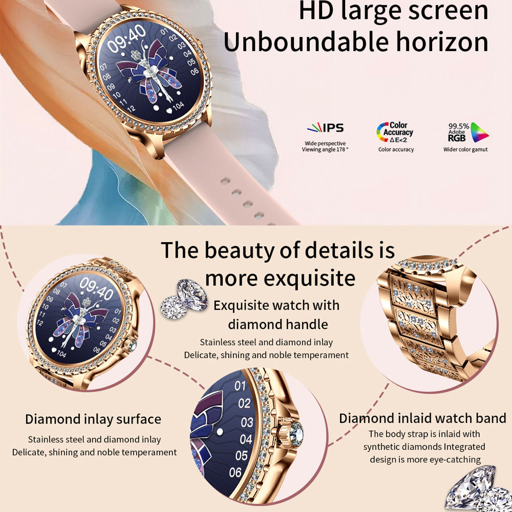696 新しいブルートゥース通話女性スマートウォッチスポーツ - Smartwatch Ladies Watches For Women のレビューと価格