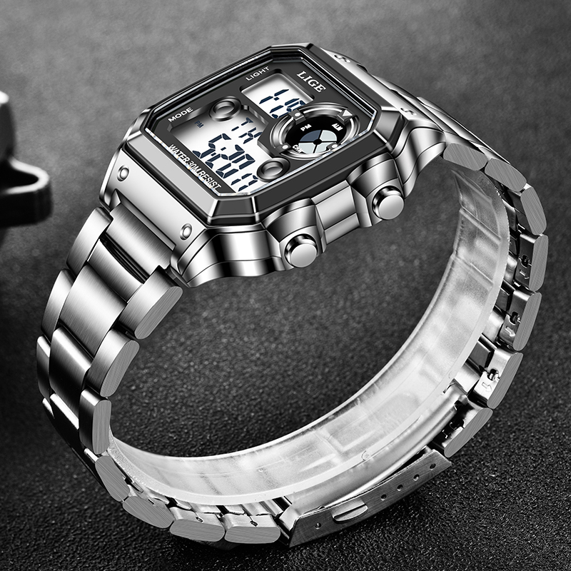 LIGE ファッションカジュアル電子マンウォッチスポーツ防水 - Analog Quartz Watch のレビューと価格